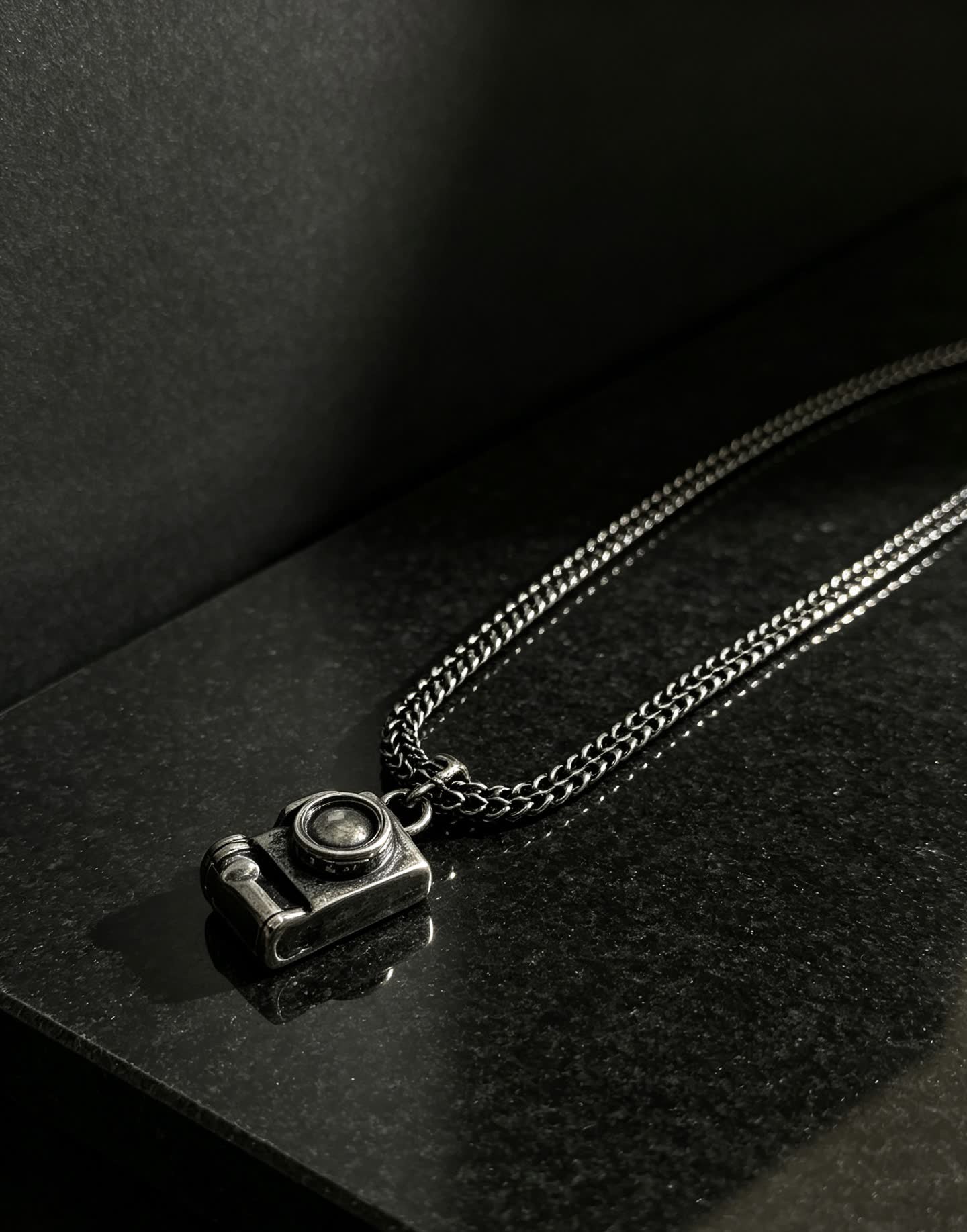 Chrome Hearts Silver Camera Pendant Necklace